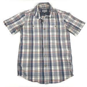 Carhartt Men's Short Sleeve Blue Green Plaid‎ Button Casual Shirt (S)